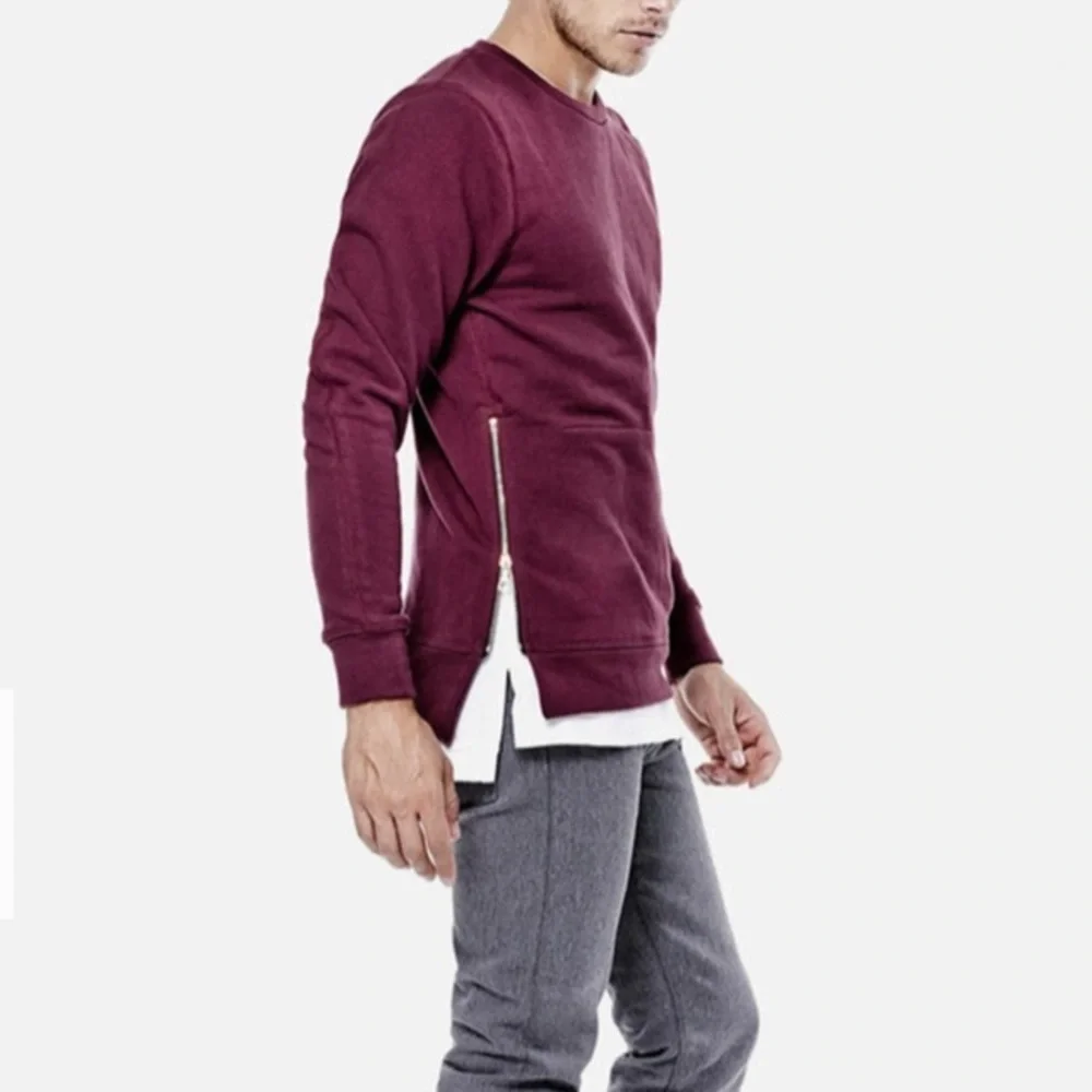 John Elliot Villain Crew Neck Sweatshirt with side zippers - Picture 1 of 10